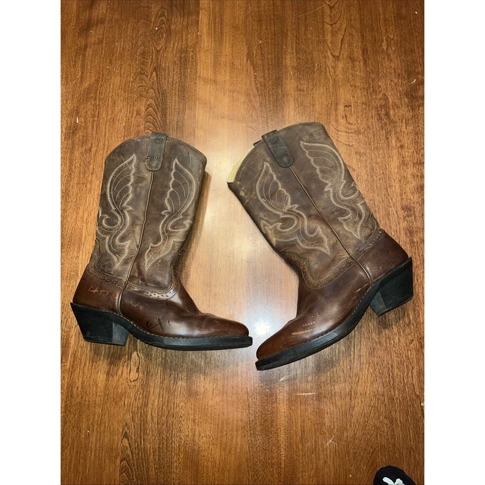 Shyanne Women's Size 7 Leather Embroidered Western Cowboy Boots Style # SY1419-R